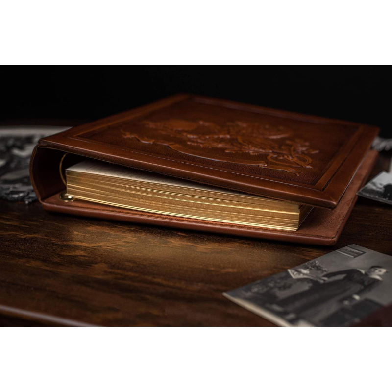 Родословная книга Геральдический Грифон brown leather Родословная книга Геральдический Грифон brown leather